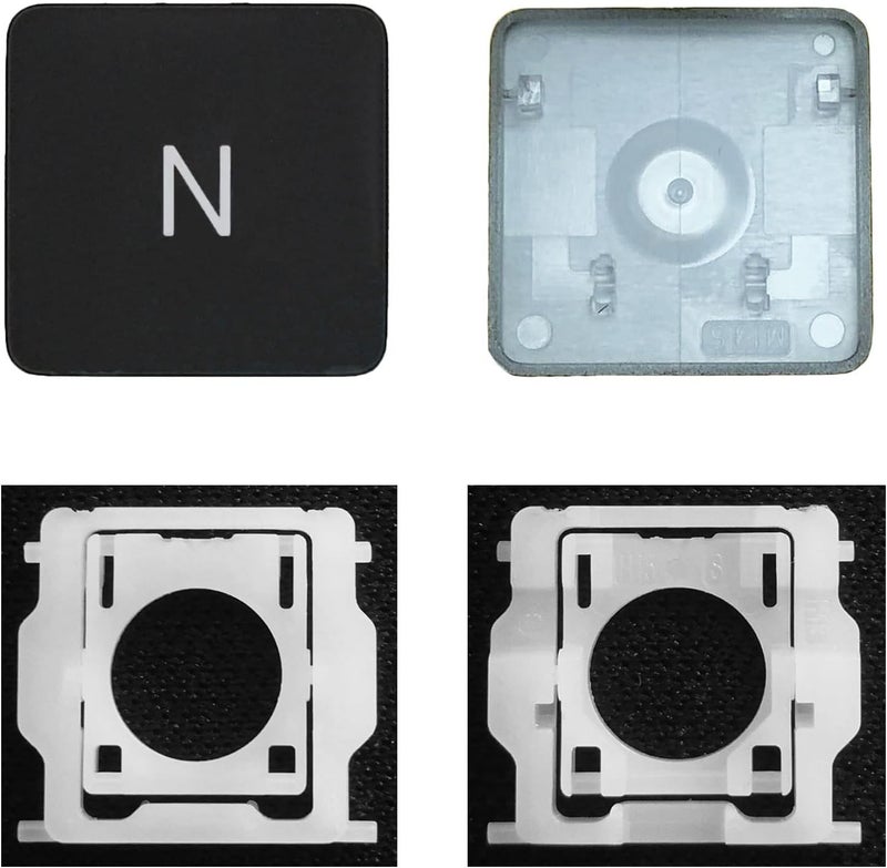 GRMTRV Replacement Individual Key Cap Hinge for MacBook Air 13'' 15'' M3 M4 A3113 A3114 A3240 A3241, 14'' 16'' Pro/Max M4 A3185 A3186 A3401 A3112 A3403 2024-2025 (N) - Image 1